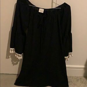 Black Bead Black Dress